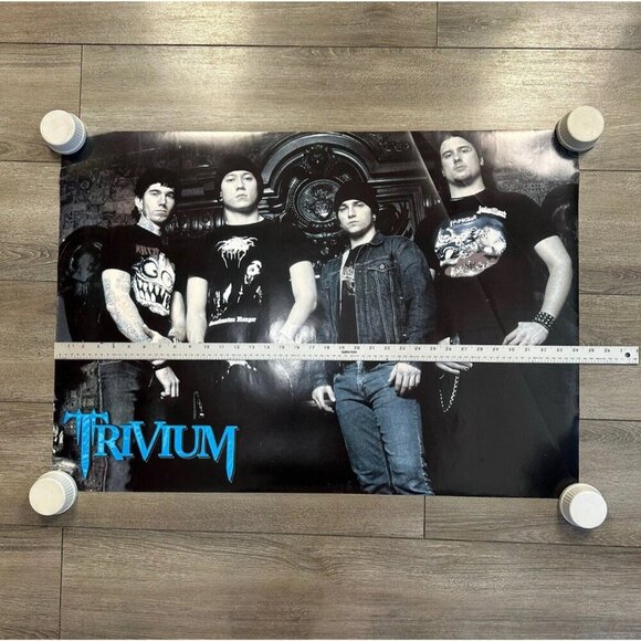 Original Vintage Trivium Music Poster 34X24 Heavy Metal Band Memorabilia - Picture 2 of 4